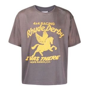 $330 Rhude Derby logo Tee. Vintage Grey. Size L perfect conditions..